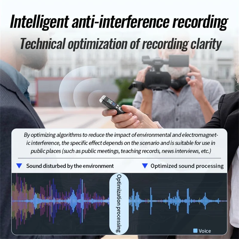 Q88A AI Smart Voice Recorder 128GB HD Noise Reduction One-Touch Recording Pen 1.14 Inch IPS Screen