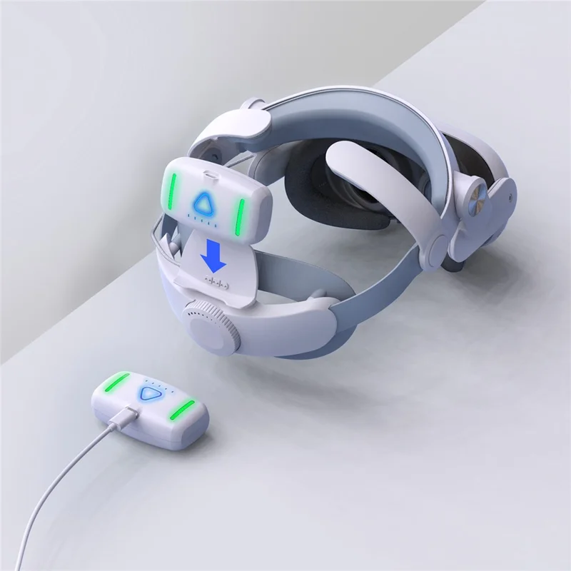 T302POWER For Meta Quest 3 / Quest 3S Headband VR Headset Accessory Head Strap with Ambient Lighting 5000mAh Battery