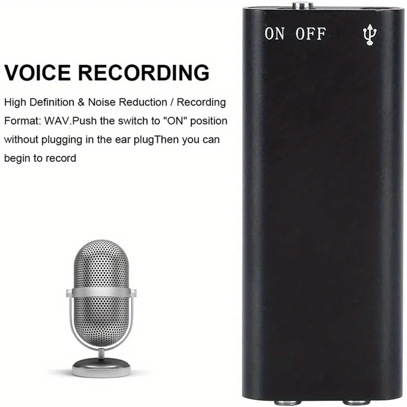 SK892 8GB Digital Voice Recorder One-Touch Recording Device MP3 Player