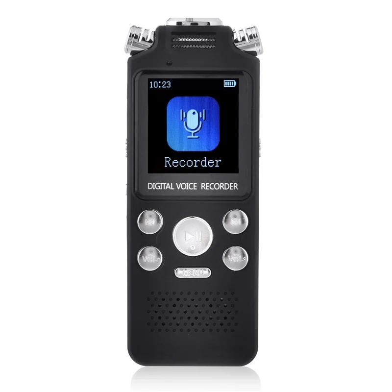Enregistreur vocal à réduction de bruit 8822 8 Go avec écran TFT 1,44 pouce et lecteur MP3 avec deux têtes de microphone