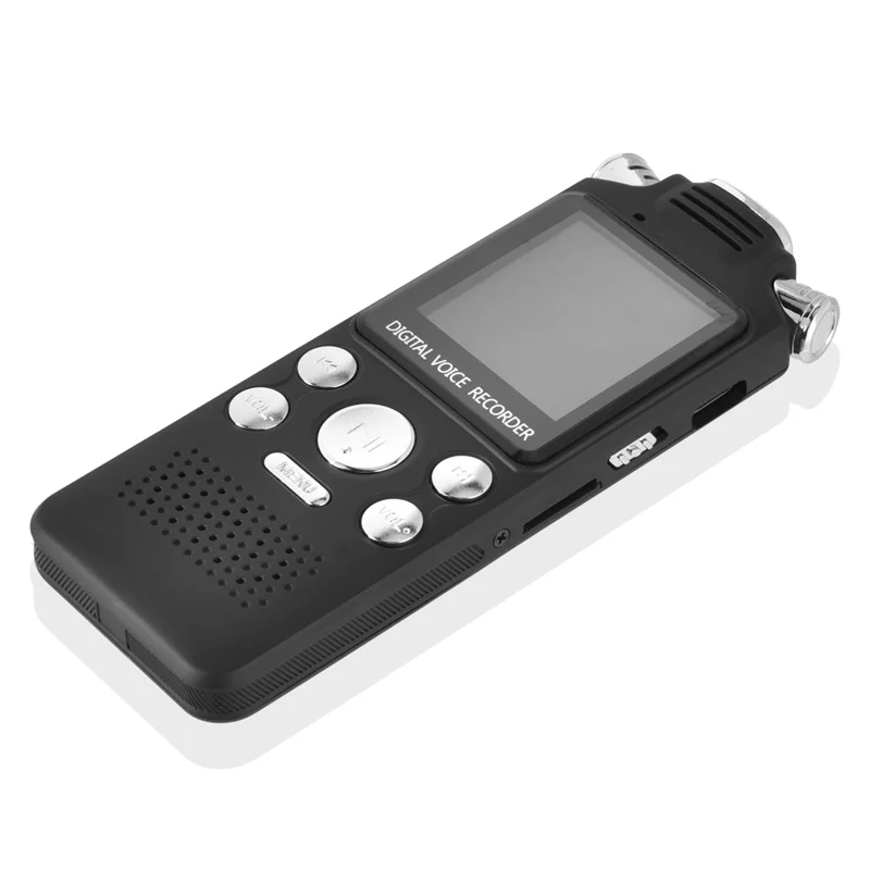 Enregistreur vocal à réduction de bruit 8822 8 Go avec écran TFT 1,44 pouce et lecteur MP3 avec deux têtes de microphone