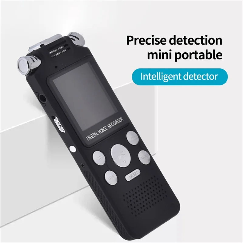 Enregistreur vocal à réduction de bruit 8822 8 Go avec écran TFT 1,44 pouce et lecteur MP3 avec deux têtes de microphone