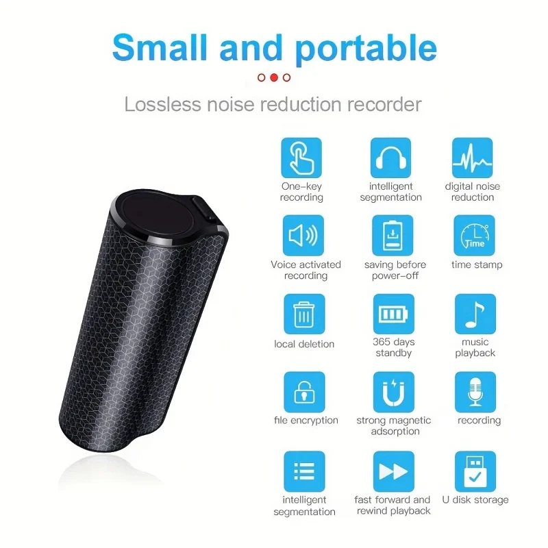 Q70 8GB Voice Recorder Noise Reduction Smart Voice Activated Magnetic Recording Device