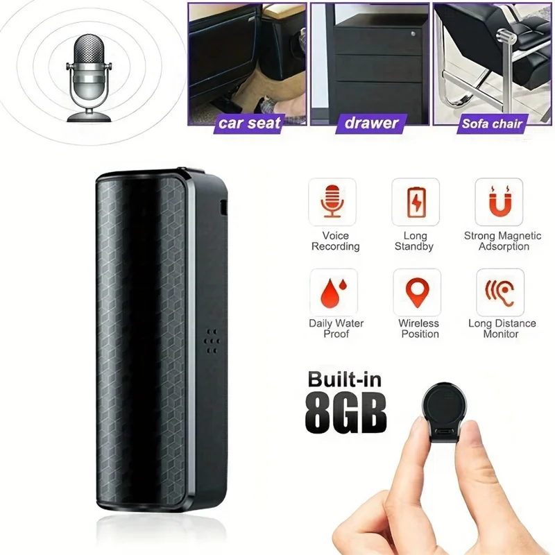 Q70 8GB Voice Recorder Noise Reduction Smart Voice Activated Magnetic Recording Device