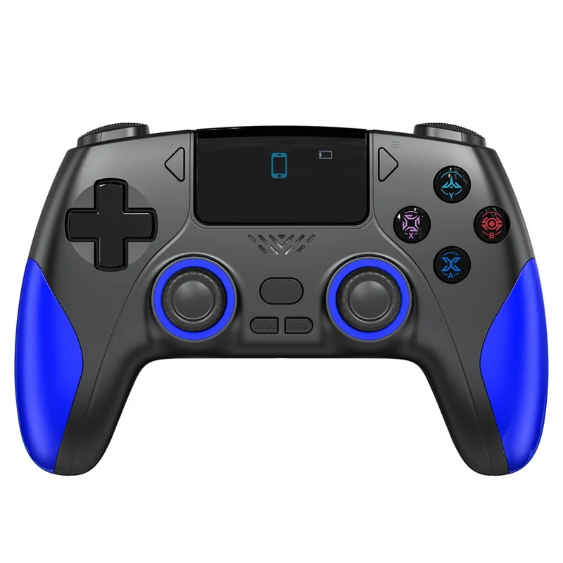 CM-620 Para PS4 / iOS / Switch Comando Sem Fios com Ecrã de 1,47 polegadas Comando de Jogo com Duplo Comando Analógico - Preto / Azul