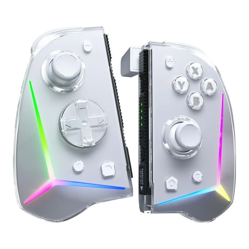 EASYSMX S15 Wireless Split Gamepad per Nintendo Switch / Switch OLED / Switch Lite Controller da Gioco con Illuminazione RGB e Stick Analogici a Effetto Hall
