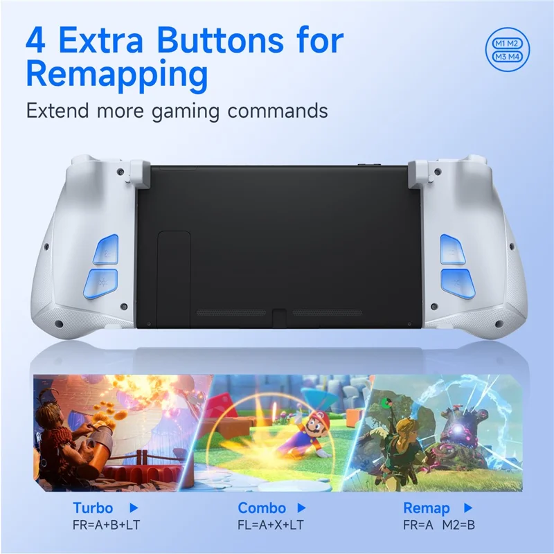 EASYSMX S15 Wireless Split Gamepad per Nintendo Switch / Switch OLED / Switch Lite Controller da Gioco con Illuminazione RGB e Stick Analogici a Effetto Hall