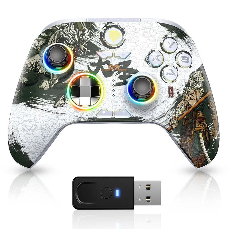 EASYSMX X15 RGB Lighting Hall Effect Joystick Wireless Controller 2.4G  /  Bluetooth-compatible  /  Wired Triple Mode Gamepad