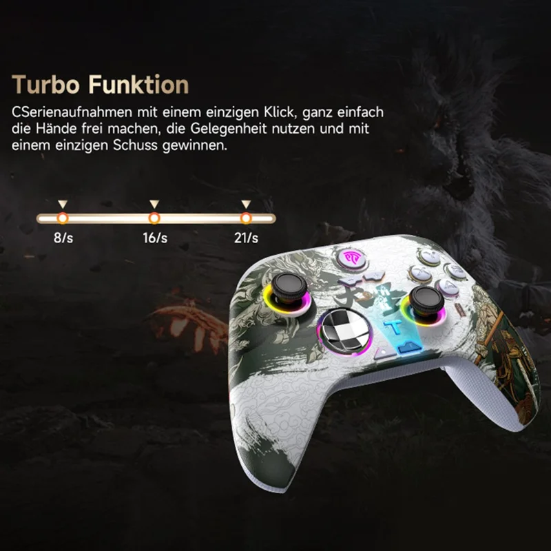 EASYSMX X15 RGB Lighting Hall Effect Joystick Wireless Controller 2.4G  /  Bluetooth-compatible  /  Wired Triple Mode Gamepad