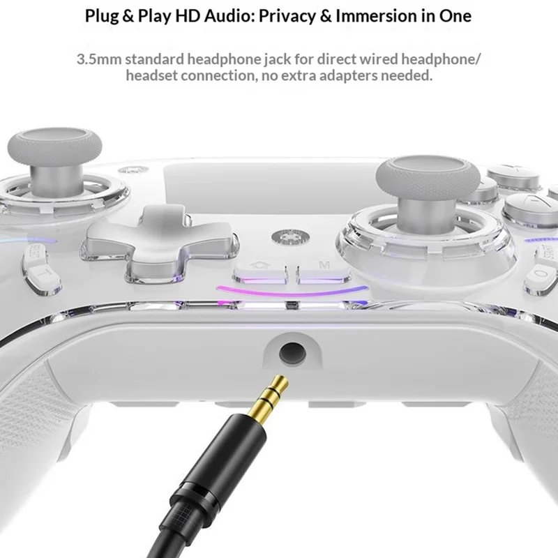 HS-AD220 Controller per Giochi Multifunzione con Display Schermo Gamepad Wireless per PC / PS4 / N-Switch / Android / iOS