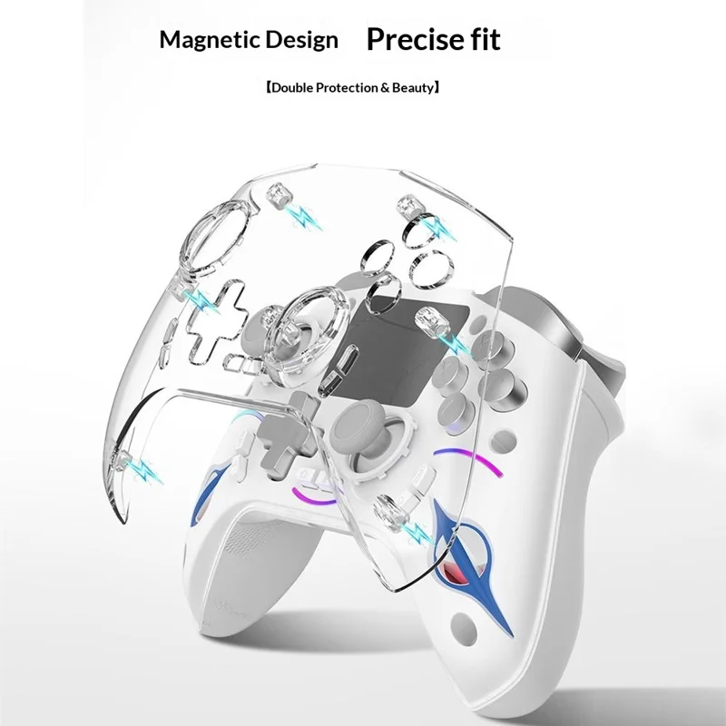 HS-AD220 Controller per Giochi Multifunzione con Display Schermo Gamepad Wireless per PC / PS4 / N-Switch / Android / iOS