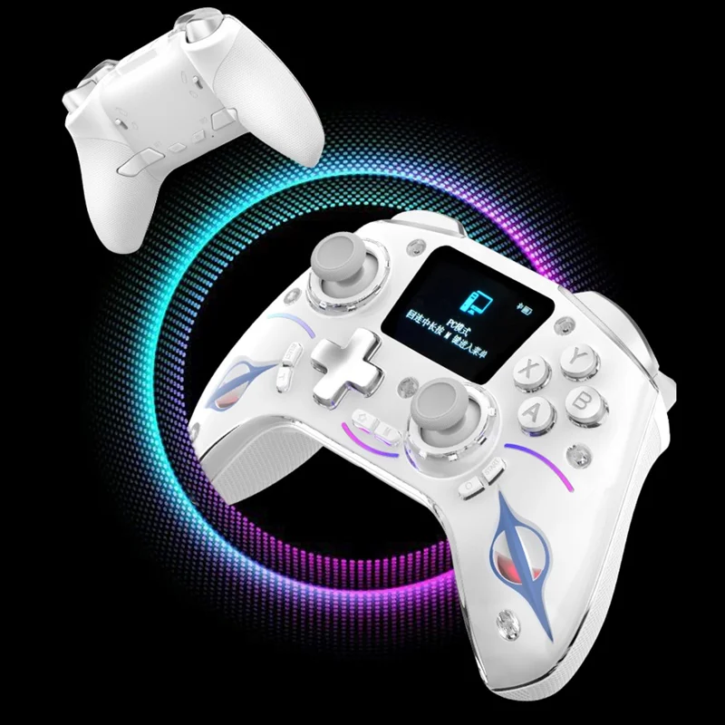 HS-AD220 Controller per Giochi Multifunzione con Display Schermo Gamepad Wireless per PC / PS4 / N-Switch / Android / iOS