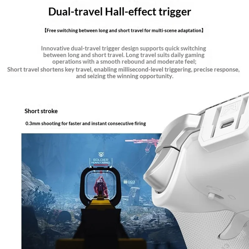 HS-AD220 Controller per Giochi Multifunzione con Display Schermo Gamepad Wireless per PC / PS4 / N-Switch / Android / iOS