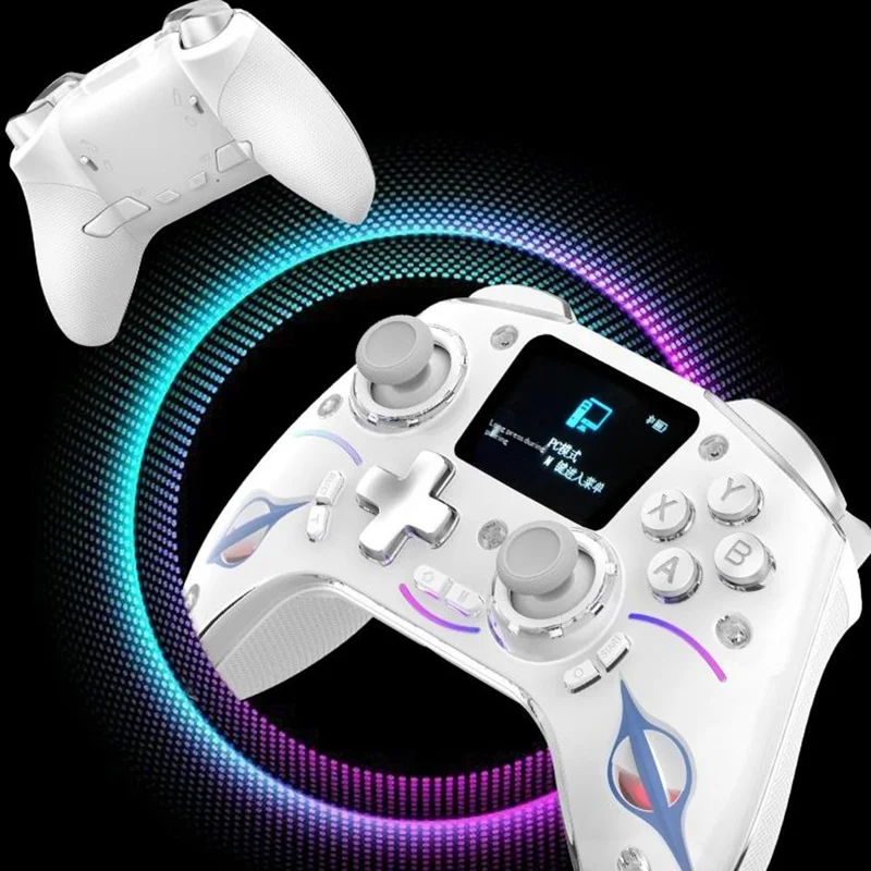 HS-AD220 Controller per Giochi Multifunzione con Display Schermo Gamepad Wireless per PC / PS4 / N-Switch / Android / iOS
