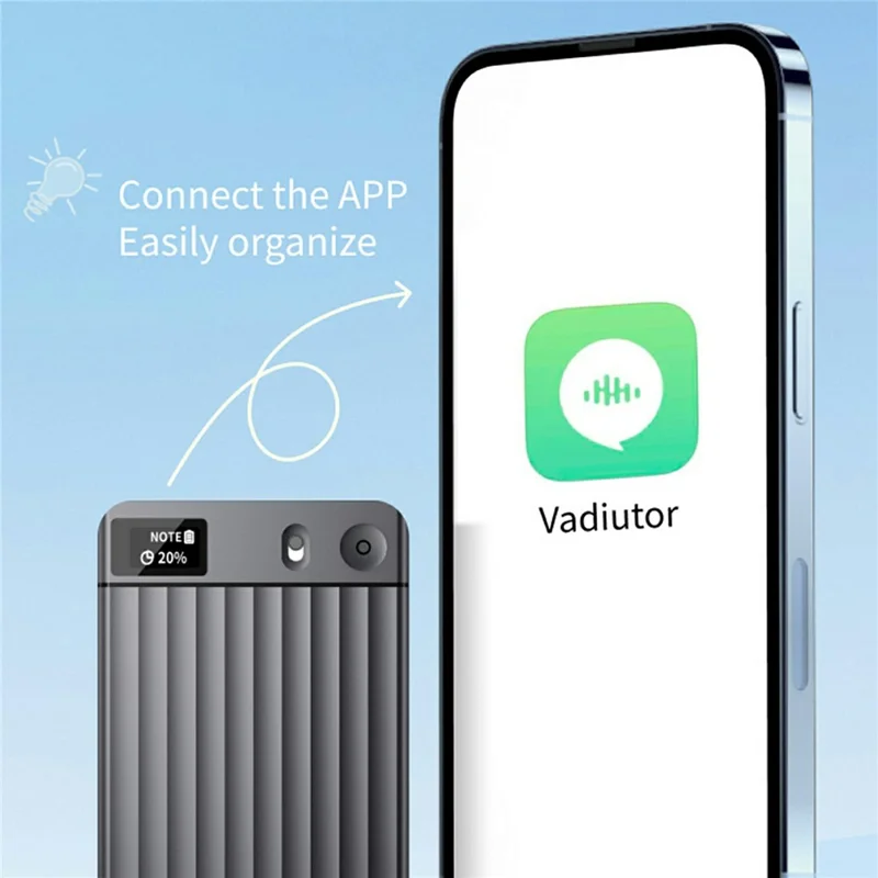 AI7 Ultra Thin Smart Recording Card 64GB AI Voice to Text Real Time Transcription For Meeting Conference - Grey