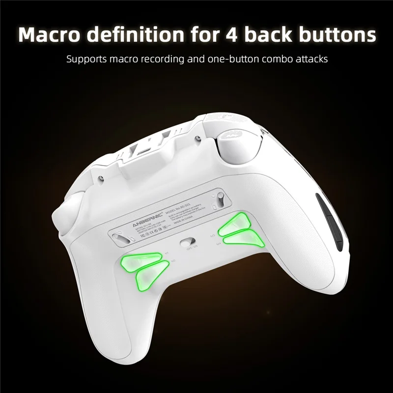 RG G01 Smart Game Controller with Heart Rate Sensor 2.5D HD IPS Screen Gamepad for PC / Steam / Linux / Nintendo Switch / Android / iOS - White