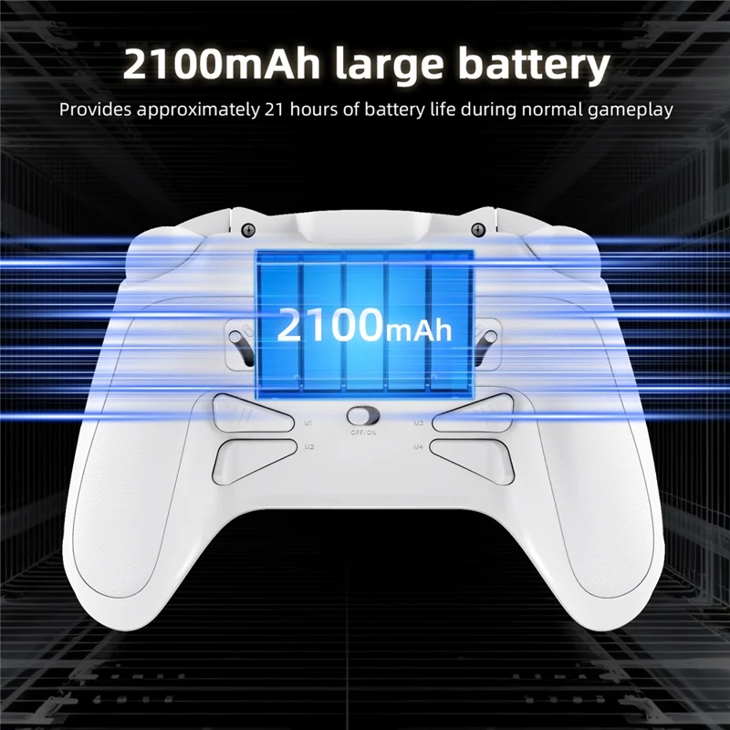 RG G01 Smart Game Controller with Heart Rate Sensor 2.5D HD IPS Screen Gamepad for PC / Steam / Linux / Nintendo Switch / Android / iOS - White