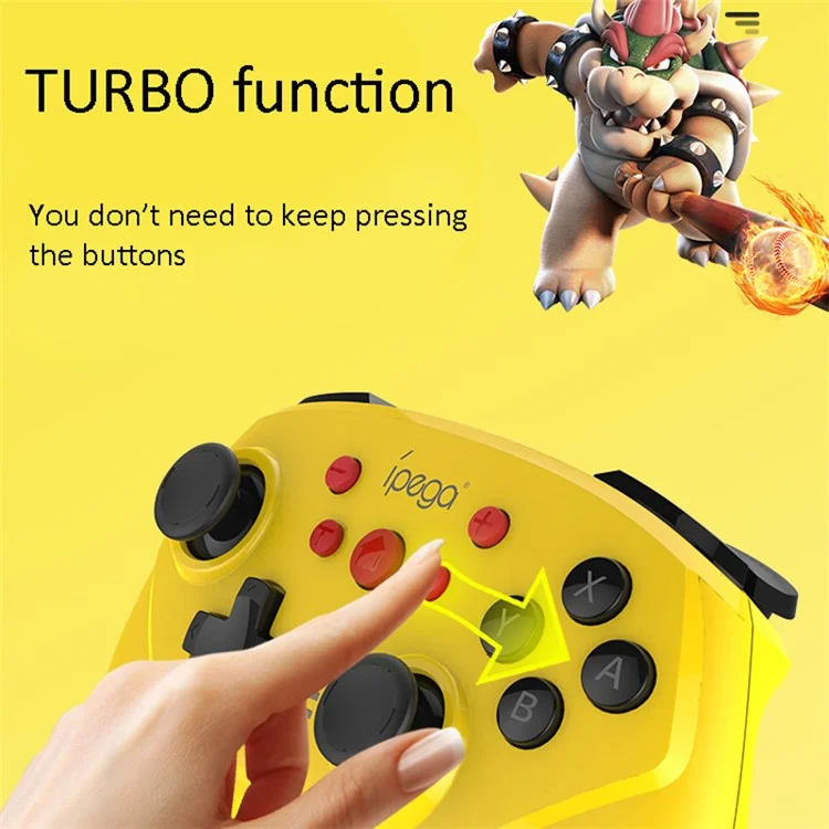 IPEGA PG-9162 Bluetooth Wireless/USB Wired Gamepad Dual Vibration Game Controller Per Nintendo Switch Console - Blu