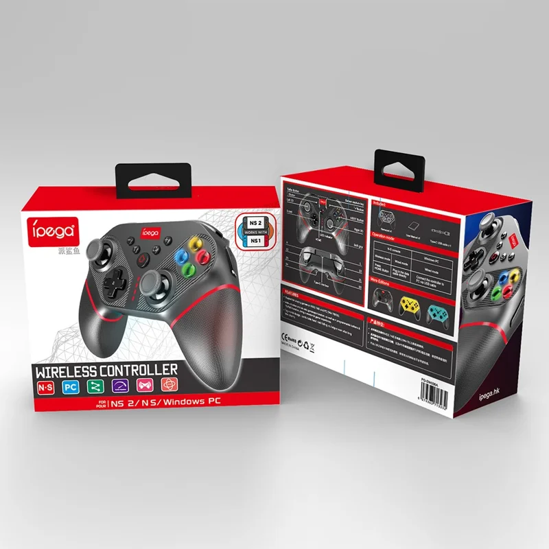 IPEGA PG-SW038A Wireless Bluetooth-compatible Game Controller for Nintendo Switch 2 / NS / PC / Android Gaming Dual Vibration Motors 6-Axis Vibration Gamepad