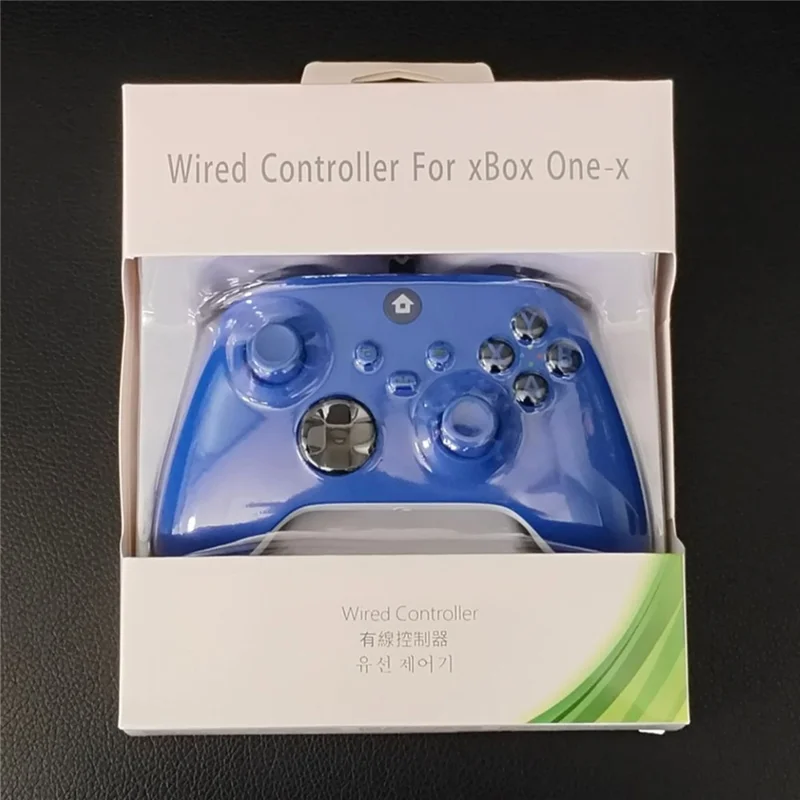 WT005 Kabelgebundener Spielecontroller für Xbox One / PC Gaming-Gamepad mit 3,5-mm-Kopfhöreranschluss - Blau