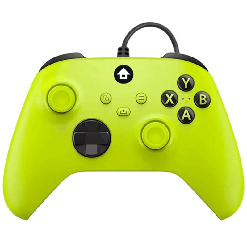 WT005 Wired Game Controller for Xbox One  /  Xbox Series S / X / PC Gaming Gamepad with Headphone Jack 3.5mm - Green