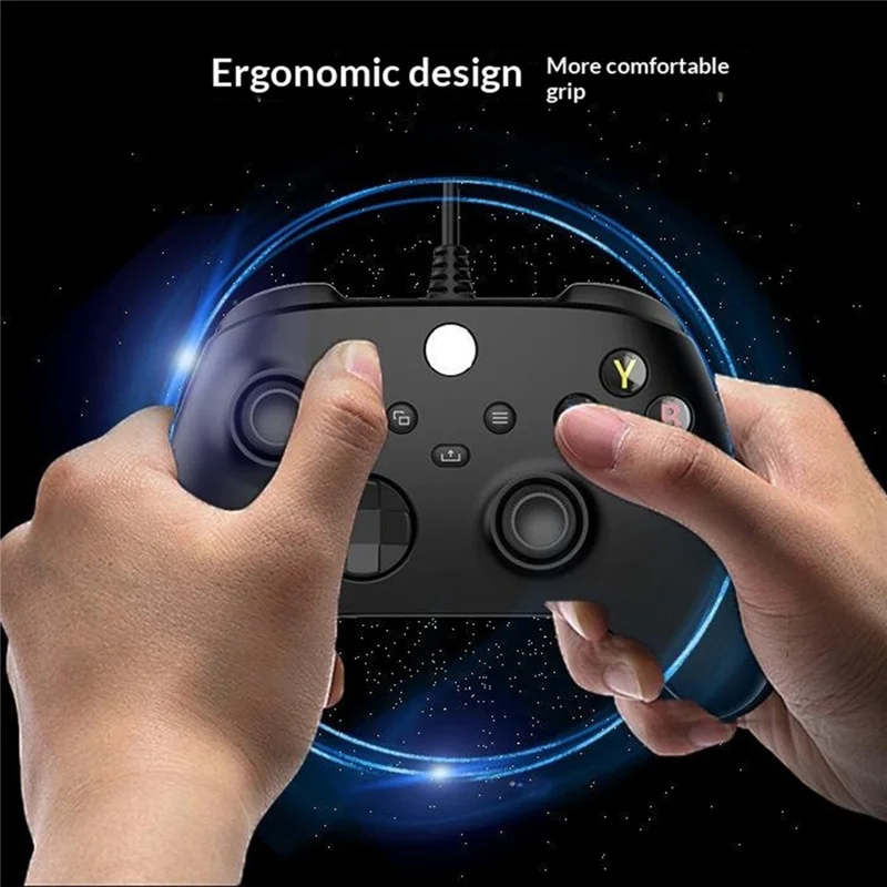 WT005 Wired Game Controller for Xbox One  /  Xbox Series S / X / PC Gaming Gamepad with Headphone Jack 3.5mm - Green