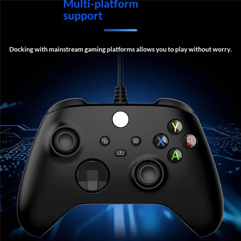 WT005 Wired Game Controller for Xbox One  /  Xbox Series S / X / PC Gaming Gamepad with Headphone Jack 3.5mm - Green