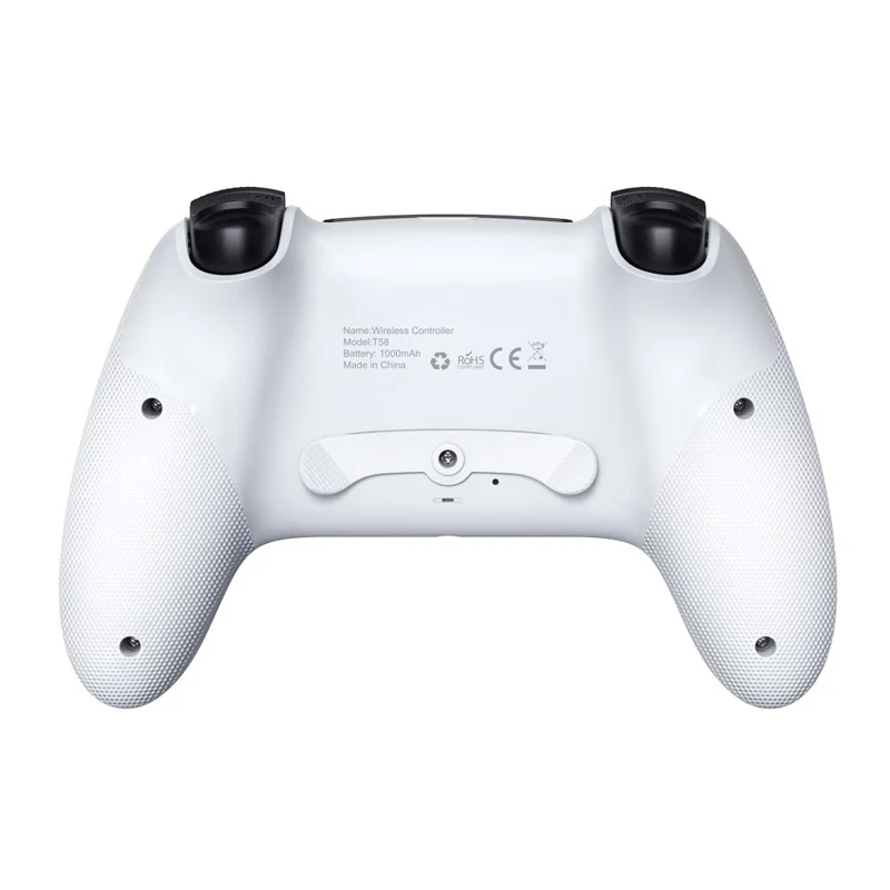 Manette de jeu sans fil T58 pour PS5 / PS5 Pro / PS5 Slim, manette Bluetooth avec gyroscopes 6 axes, écran OLED et fonctions macro programmables - Noir
