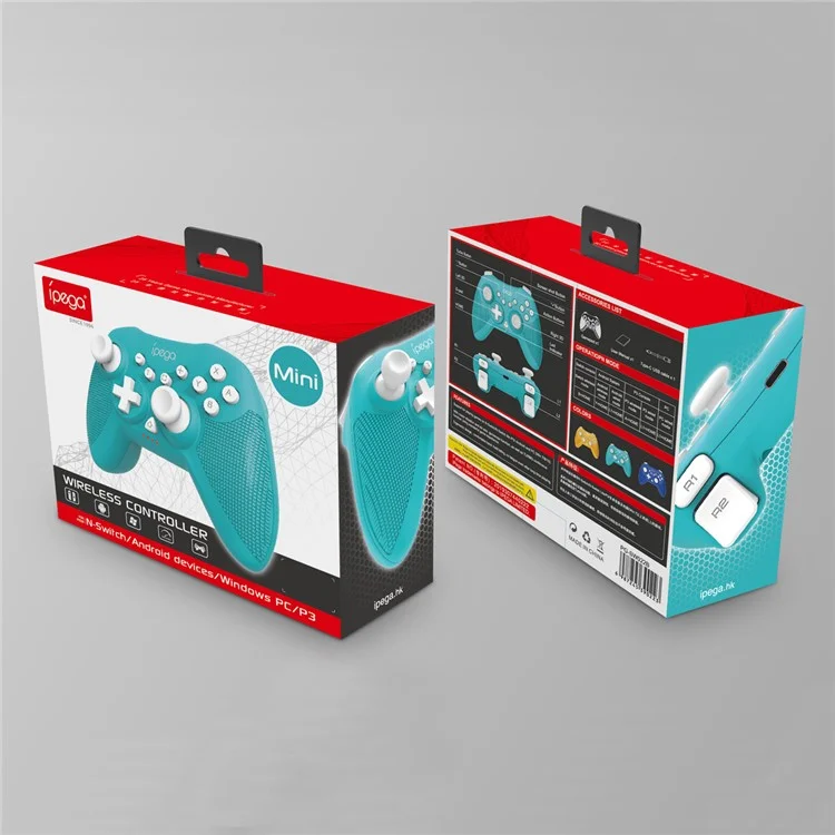 IPEGA PG-SW022 Bluetooth-compatible Wireless Game Controller 6-Axis Vibration Gamepad for Nintendo Switch Console - Green