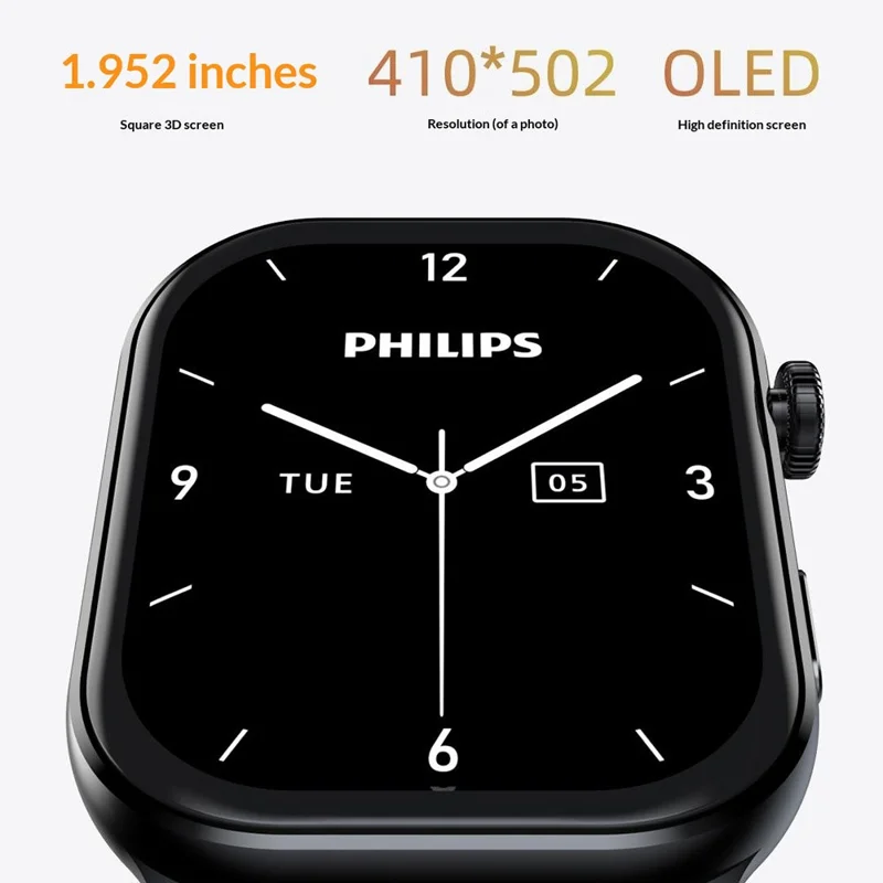 PHILIPS D10 Digital Voice Recorder Wrist Watch 26-Language Real Time Translation Dictaphone Bracelet - Black