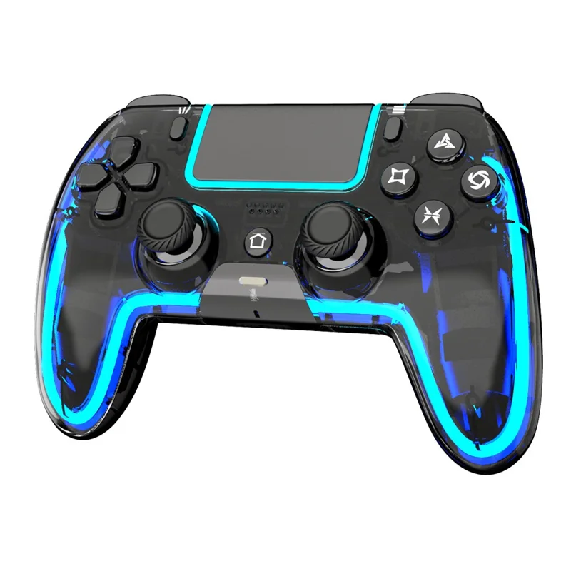 Bluetooth-compatible Wireless Game Controller for PS5  /  PC  /  Android Devices RGB LED Gaming Gamepad with Programming Back Buttons - Black