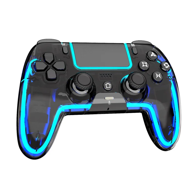 Bluetooth-compatible Wireless Game Controller for PS5  /  PC  /  Android Devices RGB LED Gaming Gamepad with Programming Back Buttons - Black