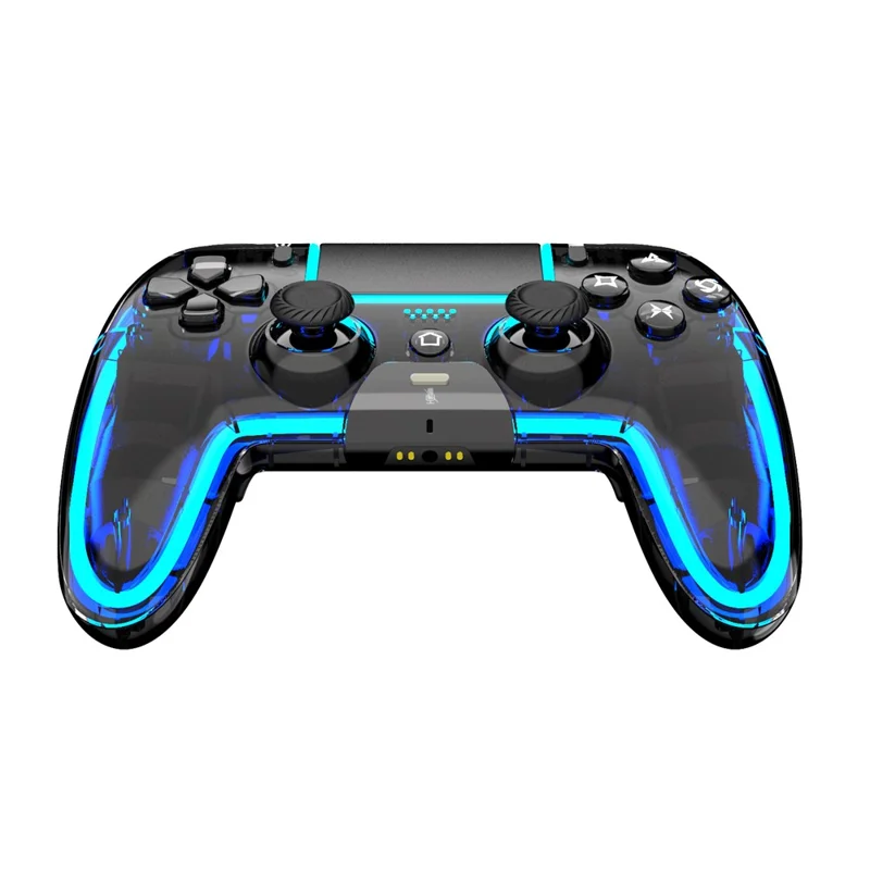 Bluetooth-compatible Wireless Game Controller for PS5  /  PC  /  Android Devices RGB LED Gaming Gamepad with Programming Back Buttons - Black