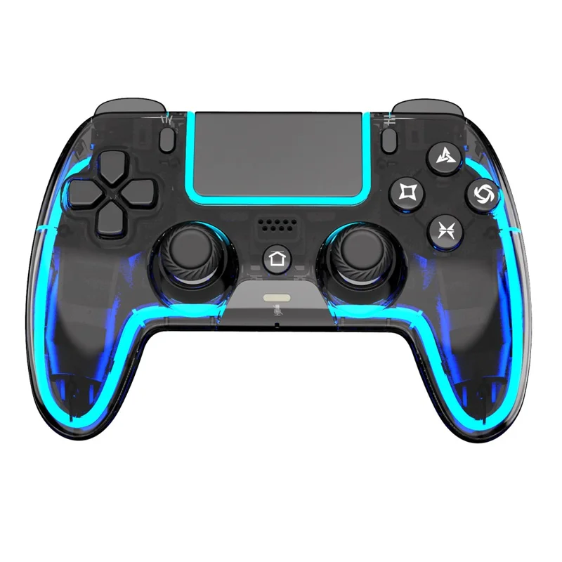 Bluetooth-compatible Wireless Game Controller for PS5  /  PC  /  Android Devices RGB LED Gaming Gamepad with Programming Back Buttons - Black