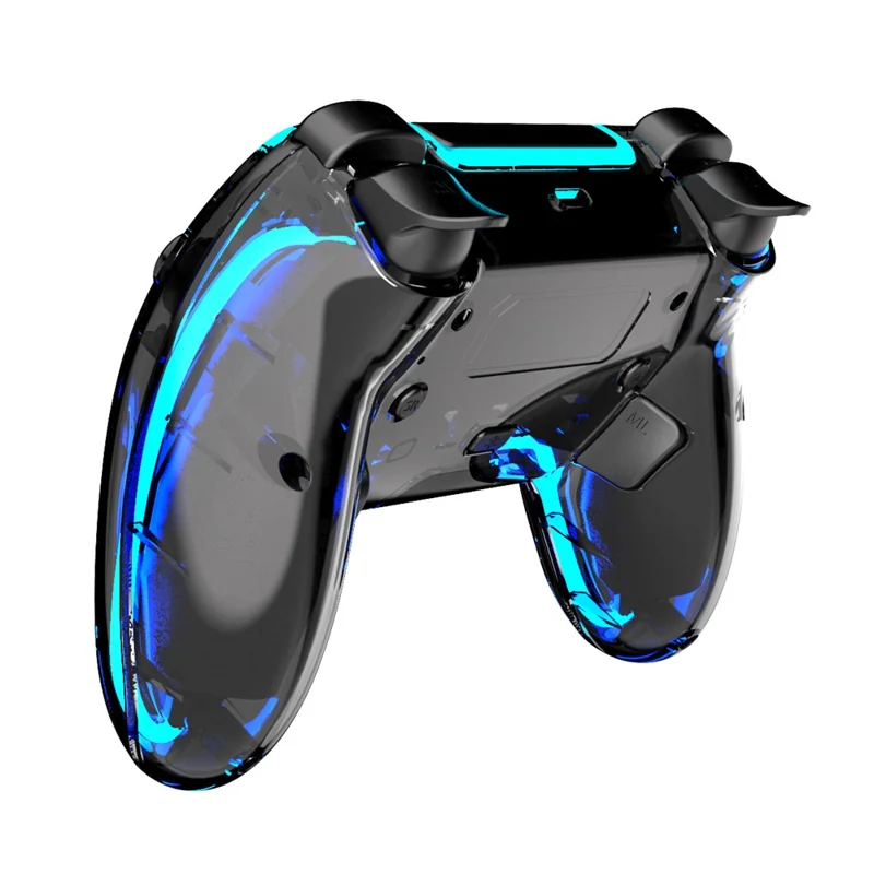 Bluetooth-compatible Wireless Game Controller for PS5  /  PC  /  Android Devices RGB LED Gaming Gamepad with Programming Back Buttons - Black
