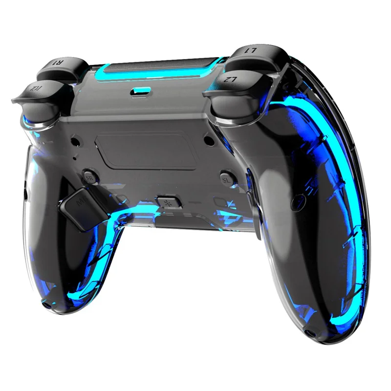 Bluetooth-compatible Wireless Game Controller for PS5  /  PC  /  Android Devices RGB LED Gaming Gamepad with Programming Back Buttons - Black