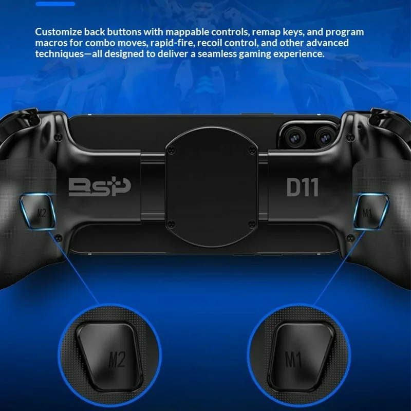 D11S Игровой контроллер с охлаждающим вентилятором, датчиками Холла, программируемыми задними кнопками, выдвижной геймпад для телефона / планшета / Nintendo Switch - Белый