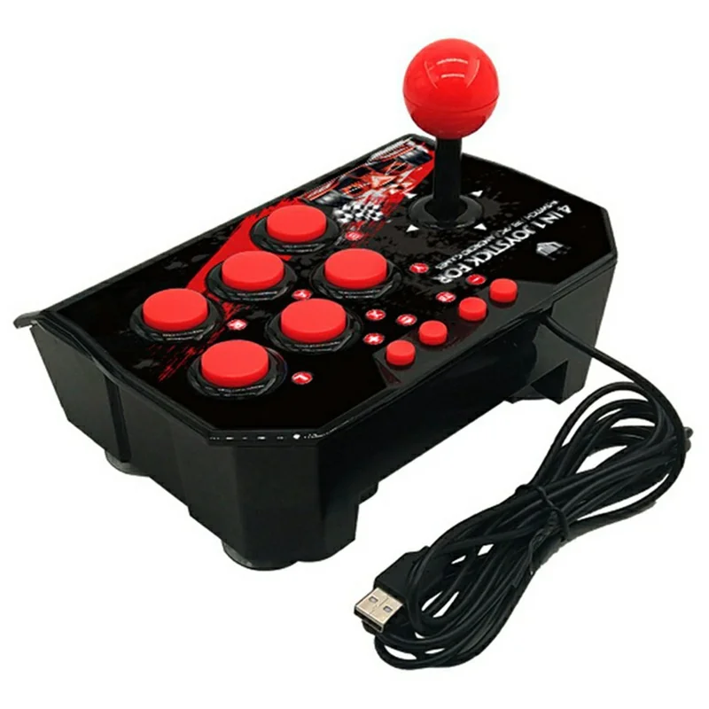 NS002 Arcade Joystick Game Controller USB Wired Fighting Stick with 6 Action Buttons for Switch PS3 PC