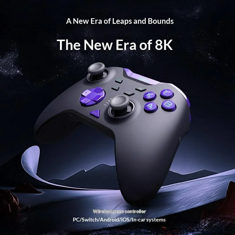 PXN P5-8K Wireless Gaming Controller Bluetooth-Compatible Gamepad with Capacitive Joystick and Hall Linear Triggers - Purple