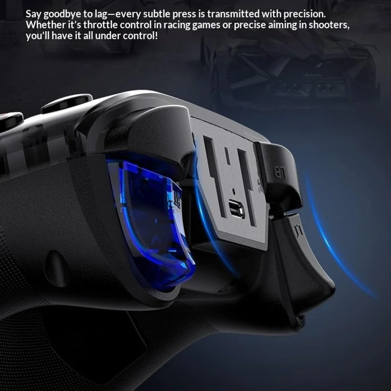 G7 Wireless Bluetooth-compatible Gaming Controller with Phone Holder & Receiver Hall Joystick Trigger Six-Axis Motion Sensing 1000Hz Gamepad for PC  /  Nintendo Switch  /  PS4 - Black