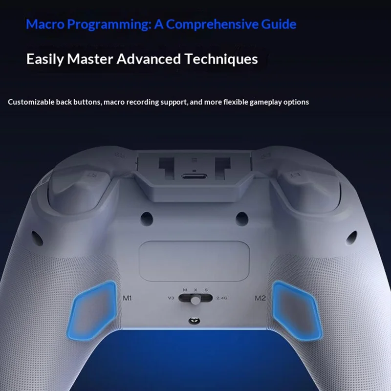 G7 Wireless Bluetooth-compatible Gaming Controller with Phone Holder & Receiver Hall Joystick Trigger Six-Axis Motion Sensing 1000Hz Gamepad for PC  /  Nintendo Switch  /  PS4 - Black