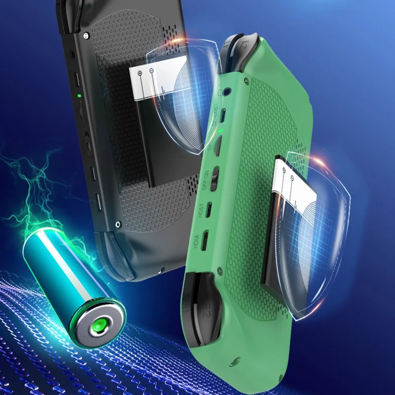 Consola de Juegos Portátil R43S con Pantalla HD IPS de 4.3 pulgadas, Dispositivo de Juegos Arcade con Joysticks y Salida HD - Verde