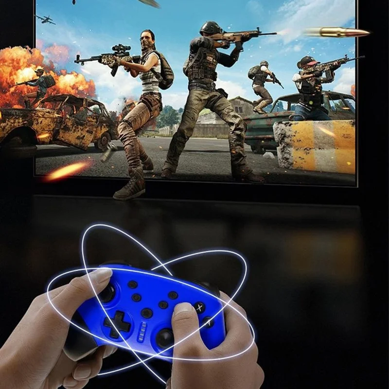 NS20 Switch Pro Inalámbrico Game Controller con Doble Vibración y Mando con Receptor 2.4G para Juegos en Switch PC - Rosa