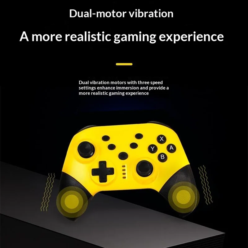 NS20 Switch Pro Inalámbrico Game Controller con Doble Vibración y Mando con Receptor 2.4G para Juegos en Switch PC - Rosa