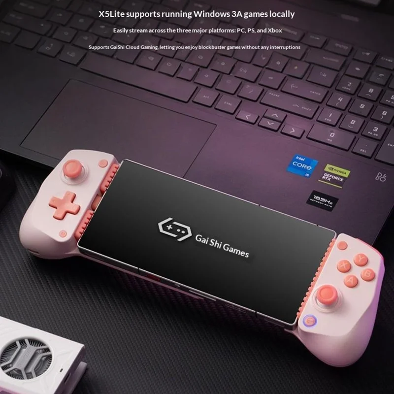 Мобильный игровой контроллер GAMESIR X5 Lite, 8-клавишный режим стрельбы, телескопический геймпад, проводной Type-C, джойстик с эффектом Холла, для Android, iOS - розовый