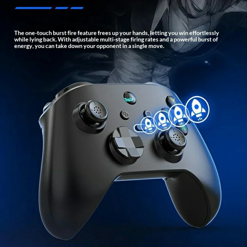 G6 Dual Hall Joystick Wireless Gaming Controller 6-Axis Motion Sensing Bluetooth-compatible Gamepad for PC / Nintendo Switch / Android / iOS - Black