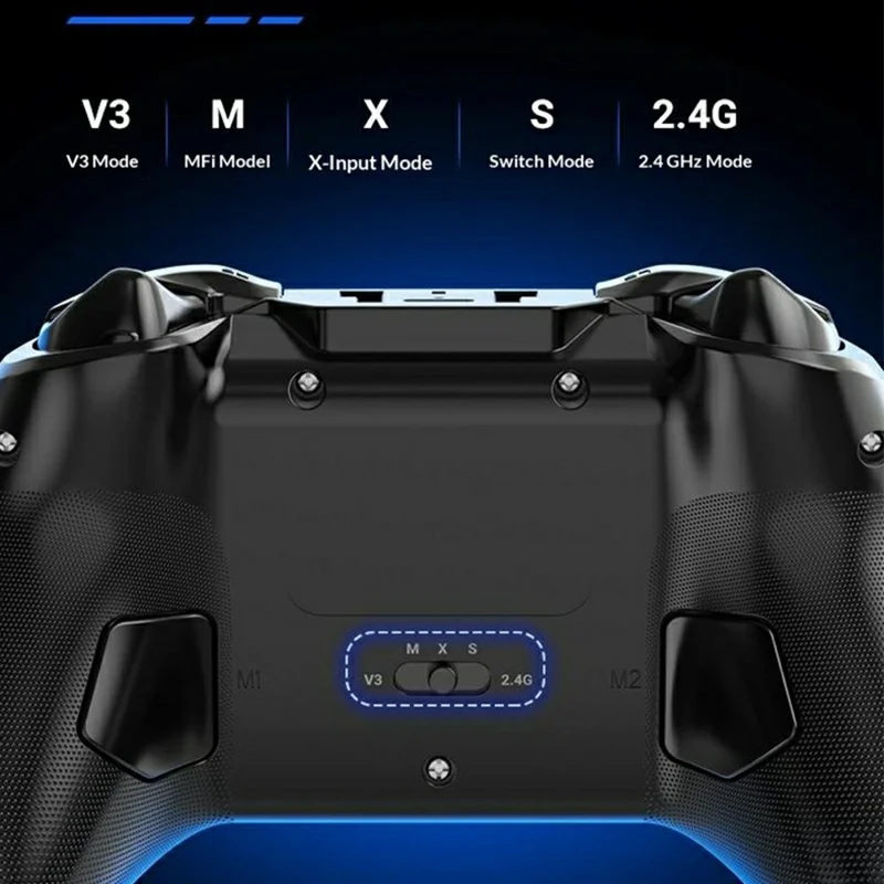 G6 Dual Hall Joystick Wireless Gaming Controller 6-Axis Motion Sensing Bluetooth-compatible Gamepad for PC / Nintendo Switch / Android / iOS - Black