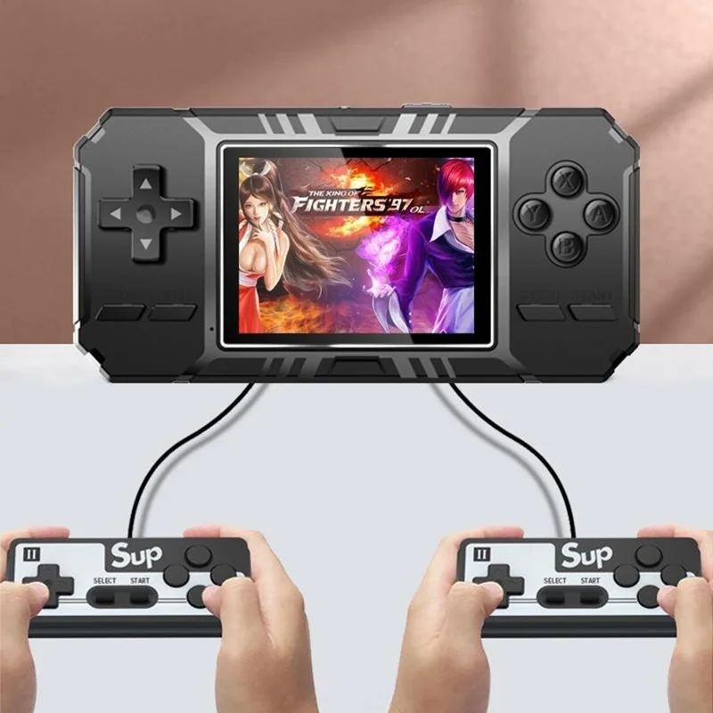 S8 Retro Handheld Video Game Console 500 in 1 Classic Games Portable Mini Gamepad - Black
