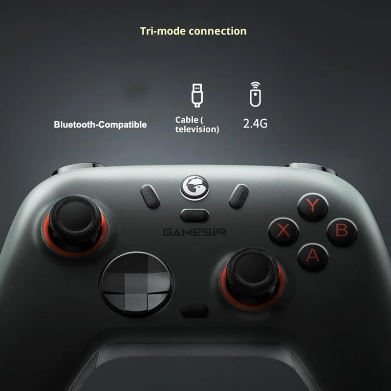 GAMESIR Nova 2 Lite Bluetooth-compatible 2.4G Wireless Game Controller with Hall Effect Joystick Wired Gamepad - Dark Grey