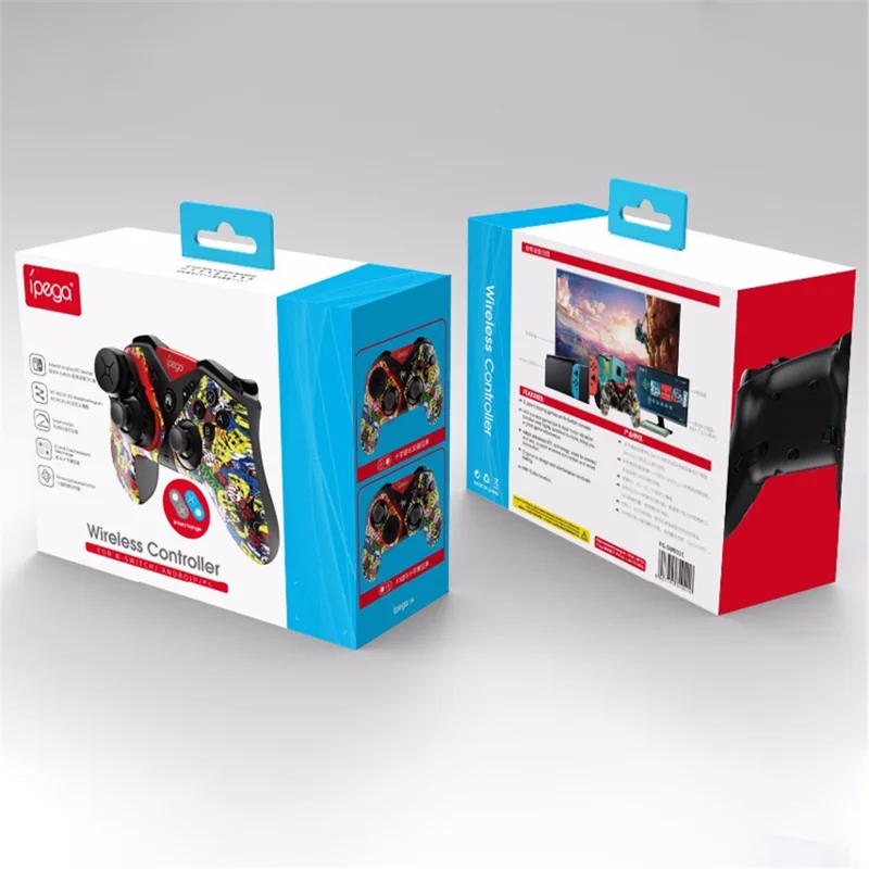 IPEGA PG-SW001 Bluetooth-compatible Wireless Ergonomic Gamepad 6-Axis Vibration Game Controller for Nintendo Switch/Android/Computer - Black